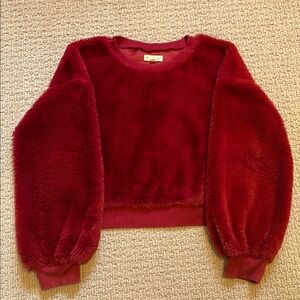 Tucker & Tate brand girls youth 12-16 size (M - L) Plush Red Long Sleeve Sweater